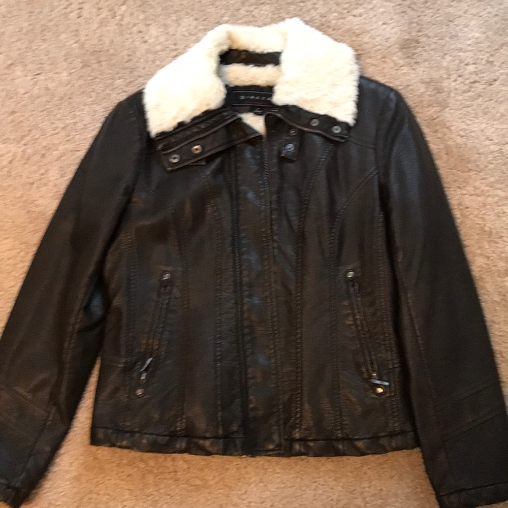 Faux leather jacket